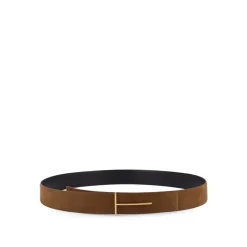 Discount Natural Nubuck Reversible Slim T Bælte 38 mm Bælter