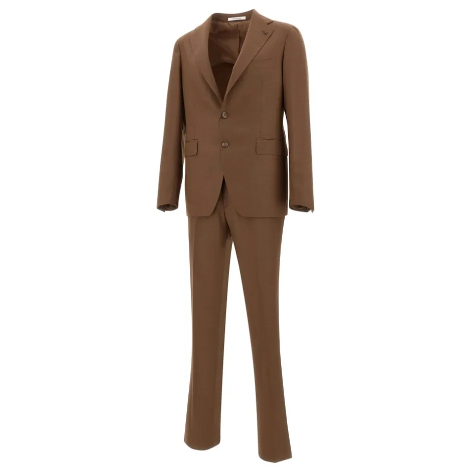 Sale Natural 120'S Uld Two-Piece Suit Jakkesæt