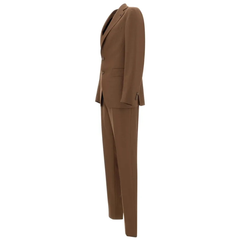 Sale Natural 120'S Uld Two-Piece Suit Jakkesæt