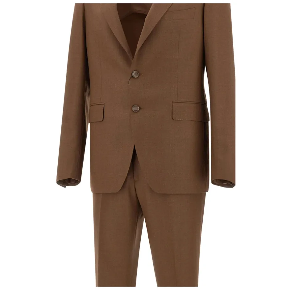 Sale Natural 120'S Uld Two-Piece Suit Jakkesæt