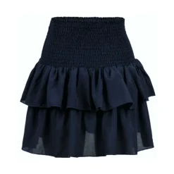 Hot Navy Blue Flæse Mini Nederdel Dame Nederdele