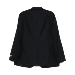 Discount Navy Blue Suit med Front Button Jakkesæt