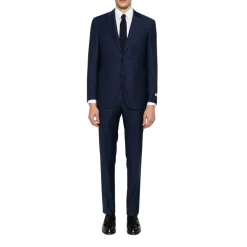 Sale Navy Blue Suit with Front Button Jakkesæt