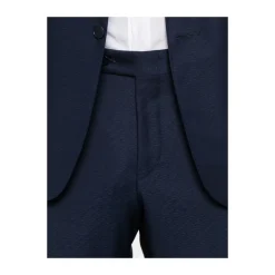 Sale Navy Blue Suit with Front Button Jakkesæt