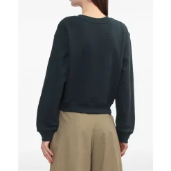 New Navy Fox Broderet Crew Neck Sweater Dame Sweatshirts