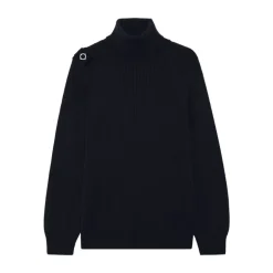 New Navy Roll Neck Strik Sweater Strik
