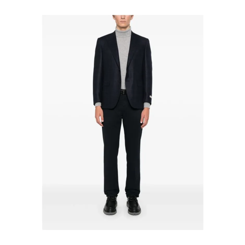 Navy Slim Fit Twill Bukser Bukser