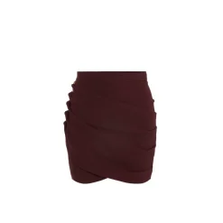 Discount Nederdel i let crepe med juvelknapper Dame Nederdele