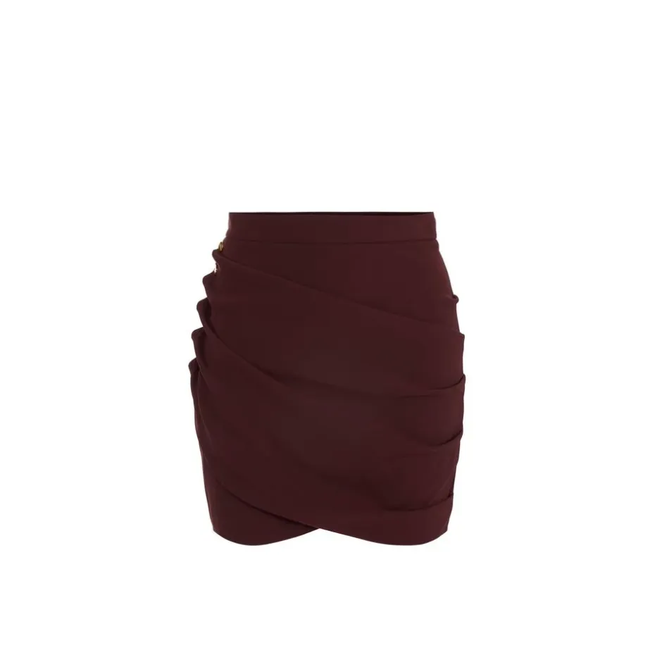 Discount Nederdel i let crepe med juvelknapper Dame Nederdele
