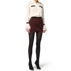 Discount Nederdel i let crepe med juvelknapper Dame Nederdele