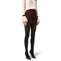 Discount Nederdel i let crepe med juvelknapper Dame Nederdele