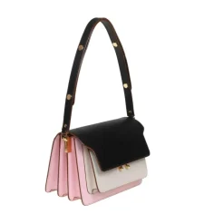Clearance Nero-Rosa-Nocciola Skuldertaske Dame Skuldertasker