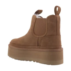 Hot Neumel Platform Chelsea Støvler Chestnut Dame Støvler|Chelsea Boots