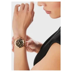 Sale Nobile Lady Chrono Roséguld Sort Armbånd Dame Ure