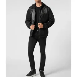 Sale Nylon/Leather Hooded Jacket LS Træningsjakker