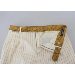 New Off White Gold Stribet Tuxedo Slim Fit Suit Jakkesæt