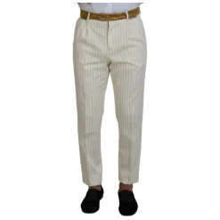 New Off White Gold Stribet Tuxedo Slim Fit Suit Jakkesæt