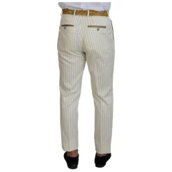New Off White Gold Stribet Tuxedo Slim Fit Suit Jakkesæt