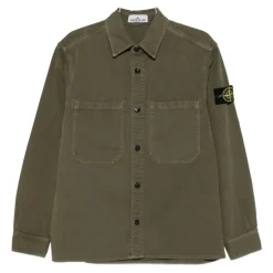 Outlet Old Effect Garment Dyed Overshirt Jakker