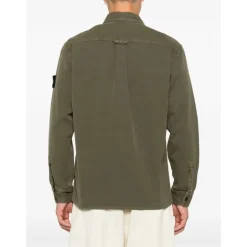Outlet Old Effect Garment Dyed Overshirt Jakker