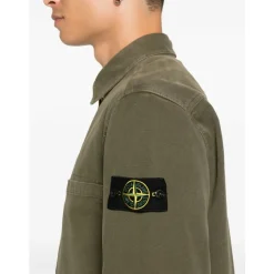 Outlet Old Effect Garment Dyed Overshirt Jakker