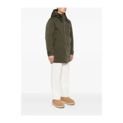 Clearance Oliven Polstret Frakke Frakker