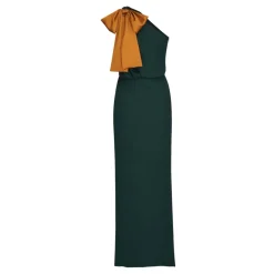Hot One-shoulder kjole i silke crepe muslin Dame Kjoler