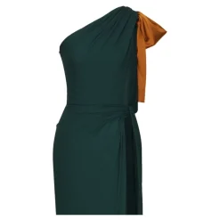 Hot One-shoulder kjole i silke crepe muslin Dame Kjoler