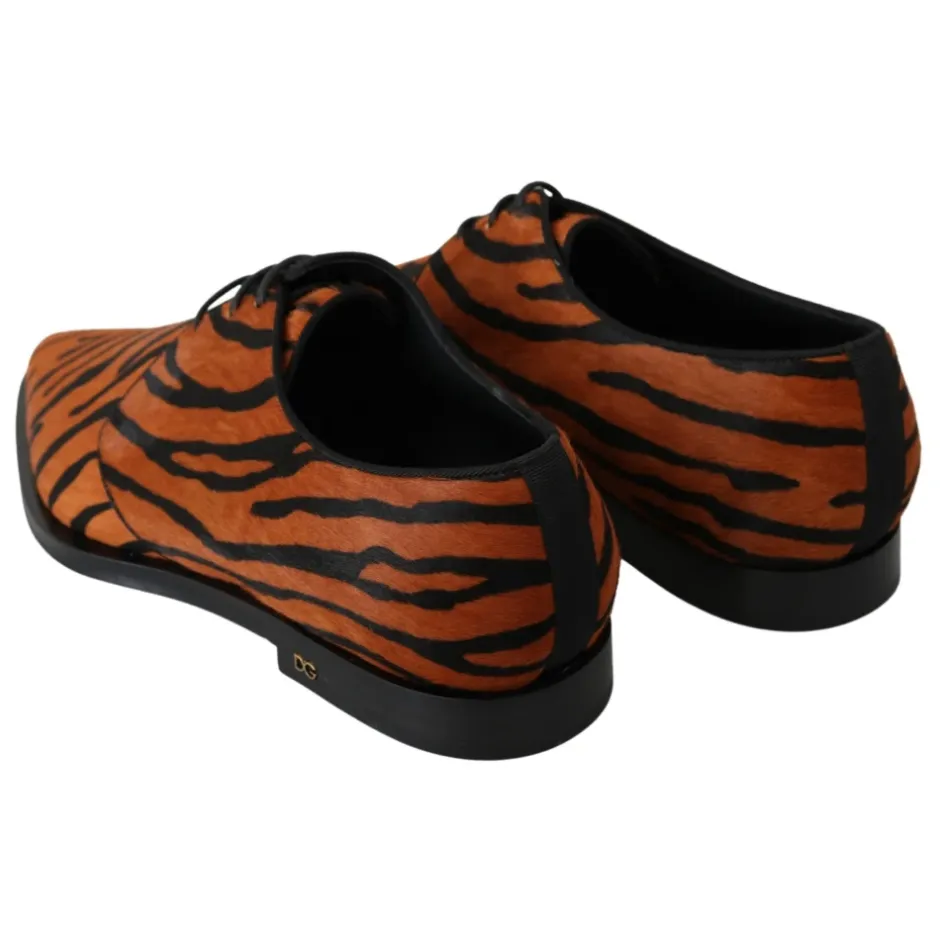 Clearance Tiger Mønster Formel Brogue Sko Dame Snøresko