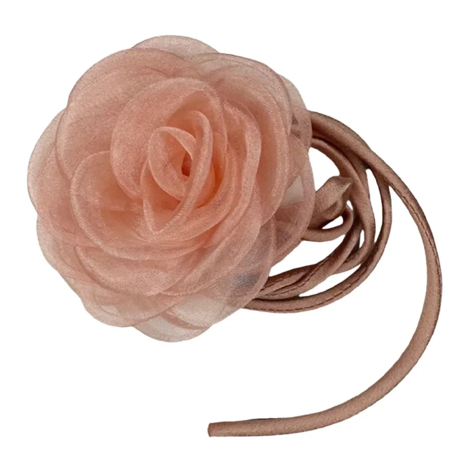 Clearance Organza Rose String Choker Dame Huer & Kasketter