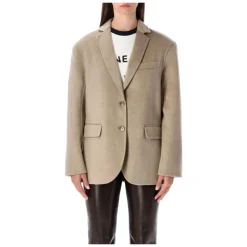 Discount Oversized Uld-Kashmir Blazer Jakke Dame Jakker