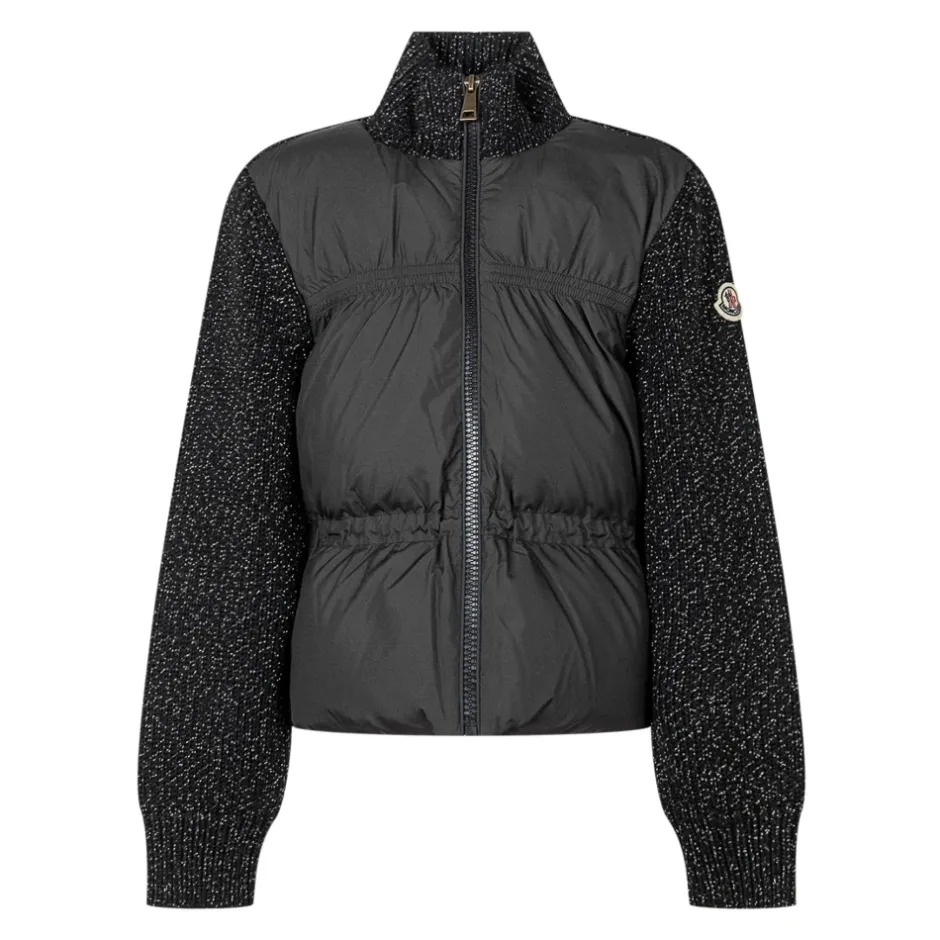 Hot Padded Metallic Wool Zip-Up Cardigan Børn Jakker