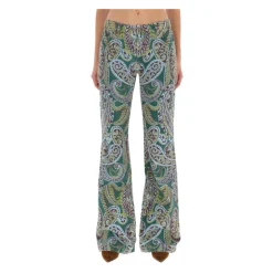 Best Paisley Print Flare Bukser Dame Bukser