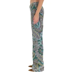 Best Paisley Print Flare Bukser Dame Bukser