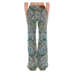 Best Paisley Print Flare Bukser Dame Bukser