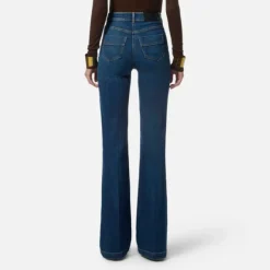 Sale Palazzo Denim Bukser med Guld Knapper Dame Jeans