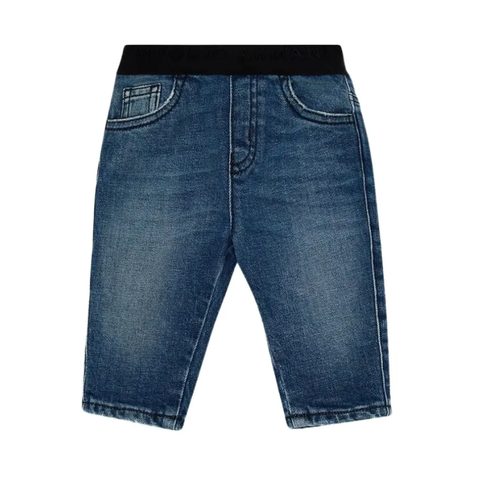 Pantalone con elastico in vita con Logo Jacquard Børn Underdele