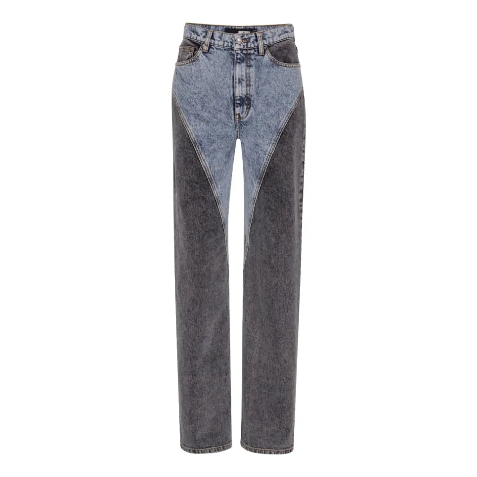 Online Patchwork Straight-Leg Jeans Dame Jeans