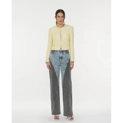 Online Patchwork Straight-Leg Jeans Dame Jeans