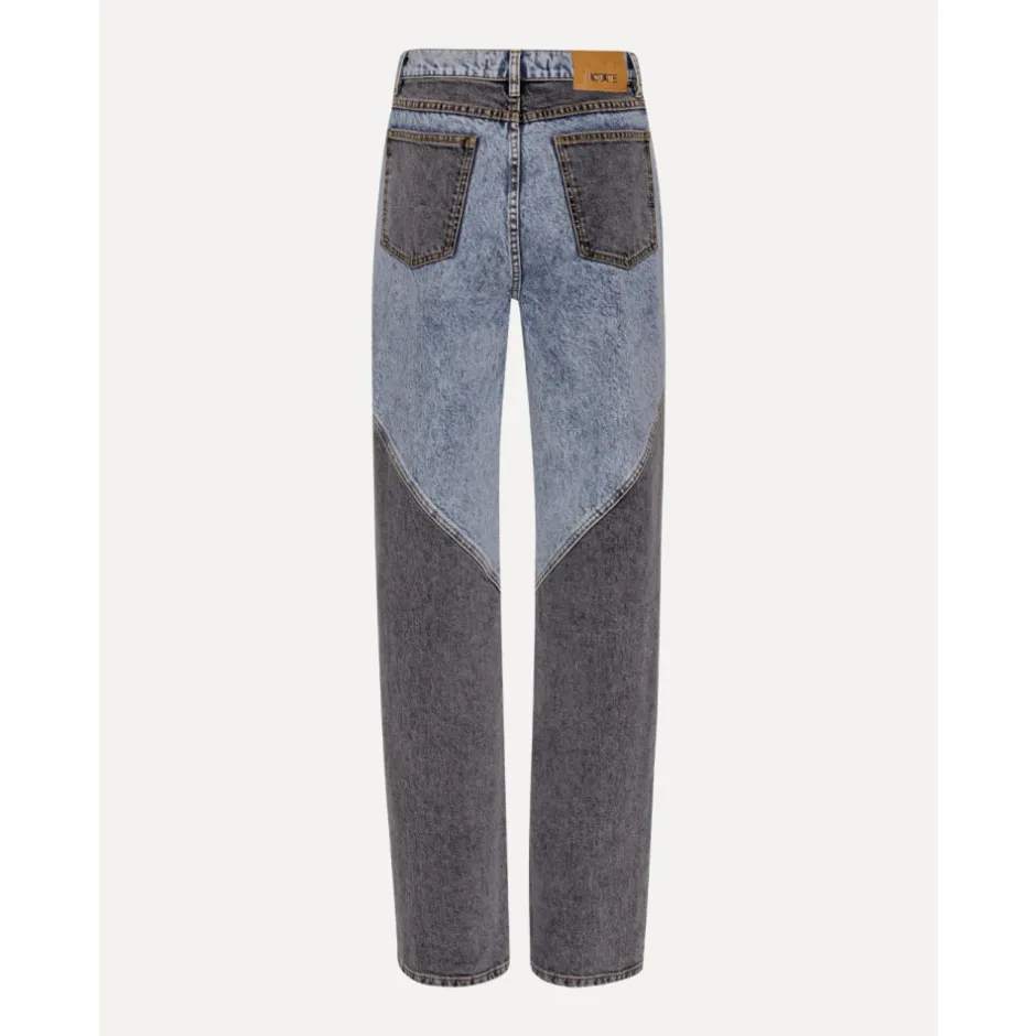 Online Patchwork Straight-Leg Jeans Dame Jeans