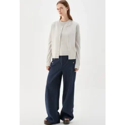 Hot Penelope Jacquard Merino Uld Cardigan Dame Striktrøjer & Sweatere