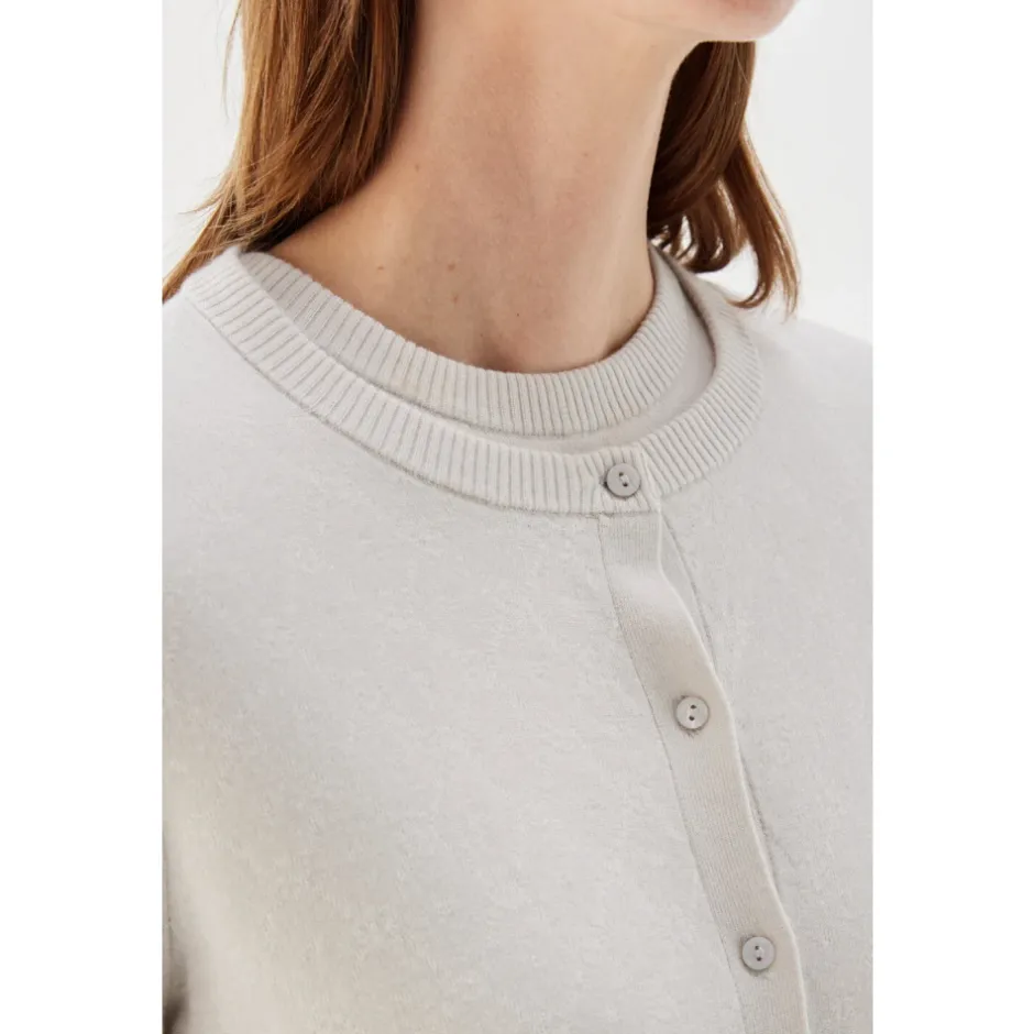 Hot Penelope Jacquard Merino Uld Cardigan Dame Striktrøjer & Sweatere