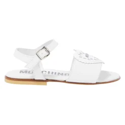 Outlet Perforated Heart Leather Sandal Børn Sandaler
