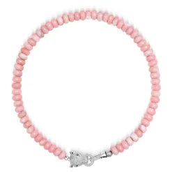 Clearance Pink Opal Choker with Panther Head Dame Smykker