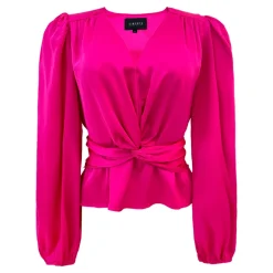 Outlet Satin Twist Blouse Dame Bluser & Skjorter