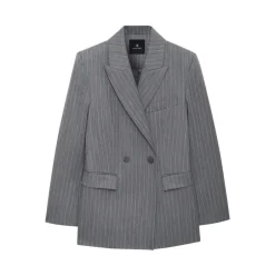 Hot Pinstripe Double-Breasted Blazer Dame Jakker