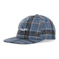 Best Plaid Flannel A-Frame Cap Navy Huer, Kasketter & Hatte