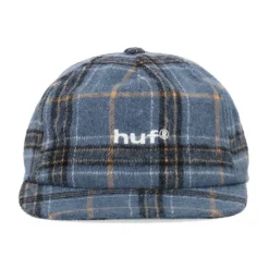 Best Plaid Flannel A-Frame Cap Navy Huer, Kasketter & Hatte