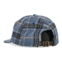 Best Plaid Flannel A-Frame Cap Navy Huer, Kasketter & Hatte