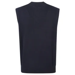 New Plain V Neck Vest Strik